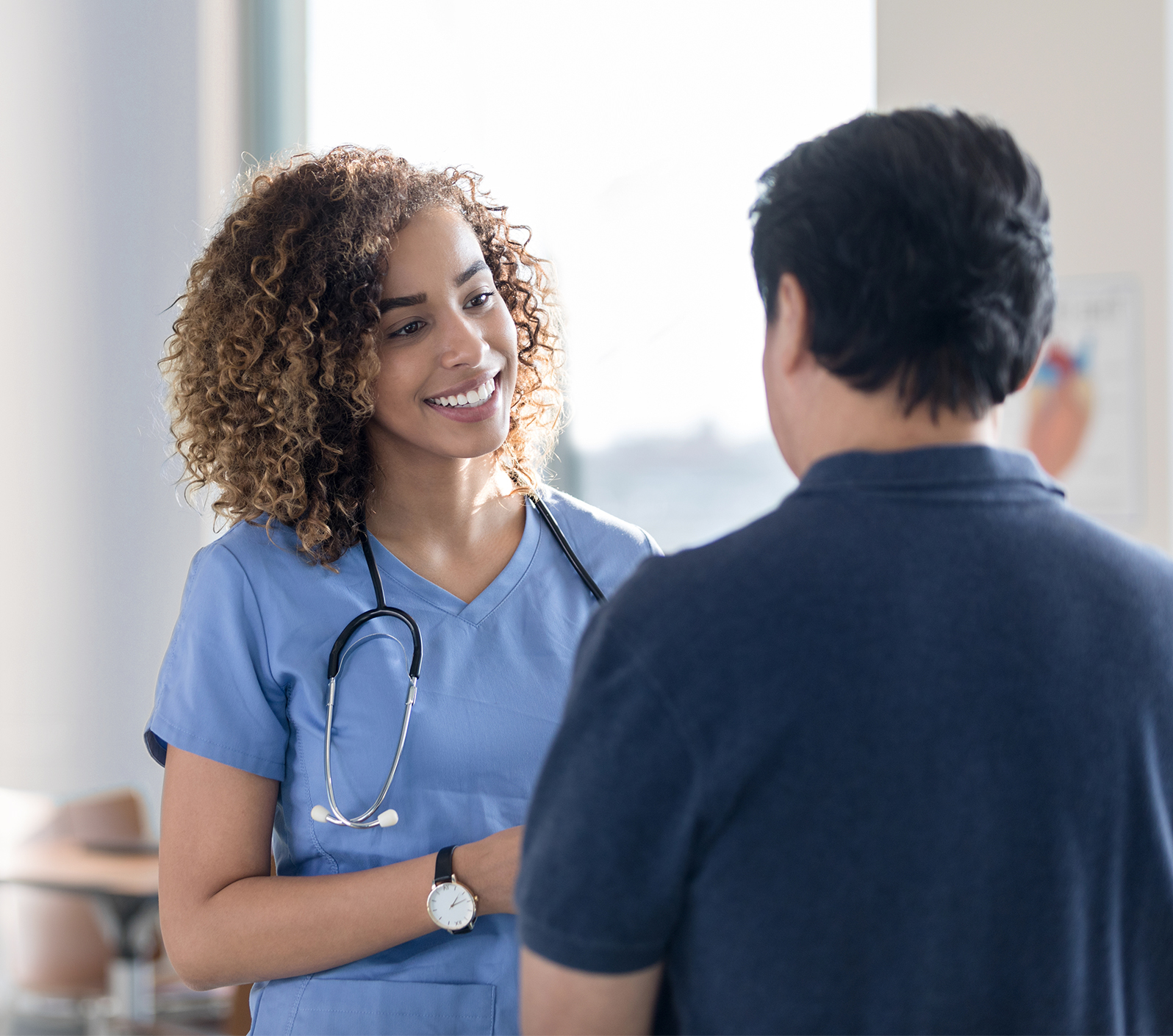 Provider speaking with patient